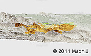 Physical Panoramic Map of Chilon, lighten, semi-desaturated