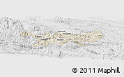 Shaded Relief Panoramic Map of Chilon, lighten, desaturated
