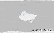 Gray 3D Map of Frontera Comalapa, single color outside