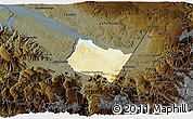 Physical 3D Map of Frontera Comalapa, darken