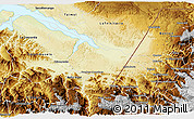Physical 3D Map of Frontera Comalapa