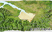 Physical 3D Map of Frontera Comalapa, satellite outside