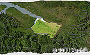 Satellite 3D Map of Frontera Comalapa, darken