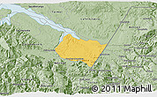 Savanna Style 3D Map of Frontera Comalapa