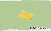 Savanna Style 3D Map of Frontera Comalapa, single color outside
