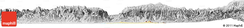 Physical Horizon Map of Frontera Comalapa, lighten, desaturated