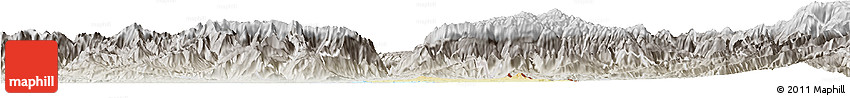 Physical Horizon Map of Frontera Comalapa, lighten, semi-desaturated