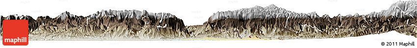 Physical Horizon Map of Frontera Comalapa, semi-desaturated
