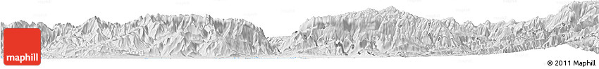 Silver Style Horizon Map of Frontera Comalapa
