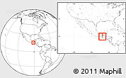 Blank Location Map of Frontera Comalapa, within the entire country