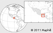 Blank Location Map of Frontera Comalapa, highlighted country, within the entire country