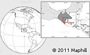 Blank Location Map of Frontera Comalapa, highlighted country, highlighted parent region
