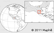 Blank Location Map of Frontera Comalapa, highlighted country