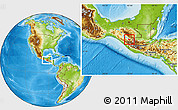 Physical Location Map of Frontera Comalapa