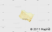 Physical Map of Frontera Comalapa, single color outside