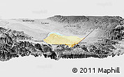 Physical Panoramic Map of Frontera Comalapa, desaturated
