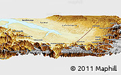 Physical Panoramic Map of Frontera Comalapa