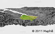 Satellite Panoramic Map of Frontera Comalapa, desaturated