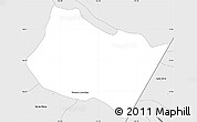 Silver Style Simple Map of Frontera Comalapa