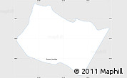 Silver Style Simple Map of Frontera Comalapa, single color outside
