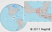 Gray Location Map of Ixtapa