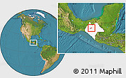Satellite Location Map of Ixtapa, highlighted parent region