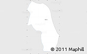 Silver Style Simple Map of La Libertad, single color outside