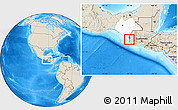 Shaded Relief Location Map of Metapa, highlighted parent region