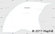 Silver Style Simple Map of Metapa, single color outside