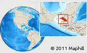 Shaded Relief Location Map of Ocosingo, highlighted parent region