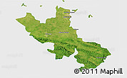 Satellite 3D Map of Palenque, single color outside
