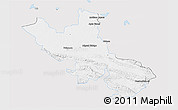 Silver Style 3D Map of Palenque, single color outside