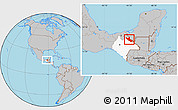 Gray Location Map of Palenque, highlighted parent region