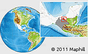 Physical Location Map of Palenque, highlighted country, highlighted parent region