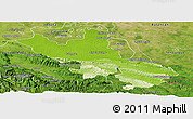 Physical Panoramic Map of Palenque, satellite outside