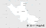 Silver Style Simple Map of Palenque, single color outside