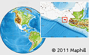 Physical Location Map of Pijijiapan, highlighted country
