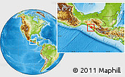 Physical Location Map of Pijijiapan