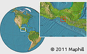 Satellite Location Map of Pijijiapan