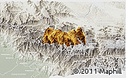 Physical 3D Map of Siltepec, lighten, semi-desaturated