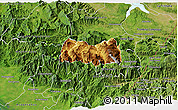 Physical 3D Map of Siltepec, satellite outside