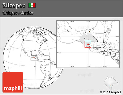 Blank Location Map of Siltepec, highlighted parent region