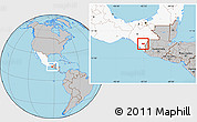 Gray Location Map of Siltepec, highlighted country
