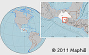 Gray Location Map of Siltepec, highlighted parent region, hill shading