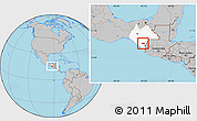 Gray Location Map of Siltepec, highlighted parent region