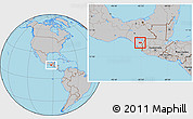 Gray Location Map of Siltepec