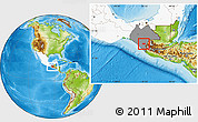 Physical Location Map of Siltepec, highlighted country, highlighted parent region