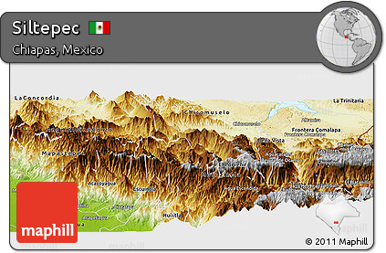 Physical Panoramic Map of Siltepec