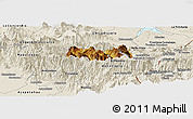 Physical Panoramic Map of Siltepec, shaded relief outside