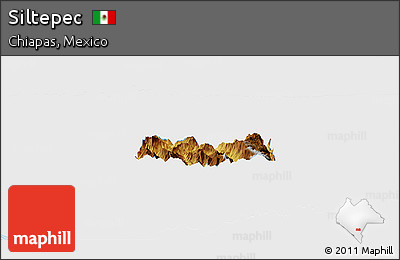 Physical Panoramic Map of Siltepec, single color outside